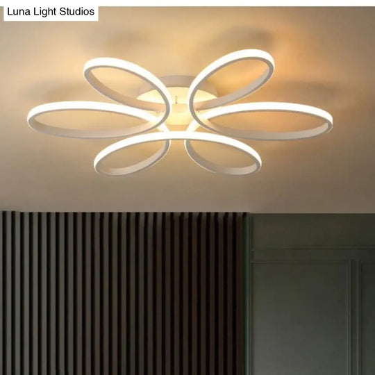 Led Ceiling Lamp Flower-Shaped Living Room Simple Study Hotel Light In The Bedroom