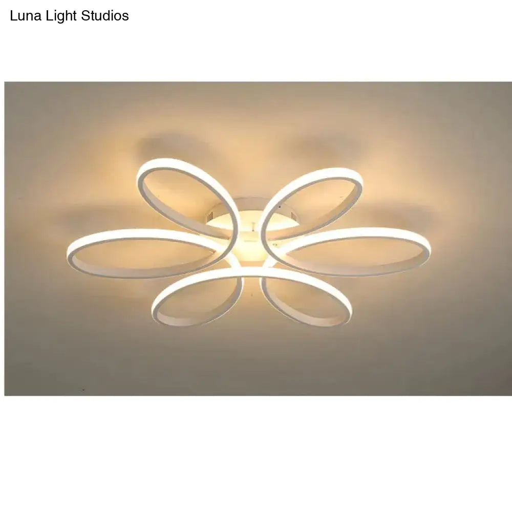 Led Ceiling Lamp Flower-Shaped Living Room Simple Study Hotel Light In The Bedroom