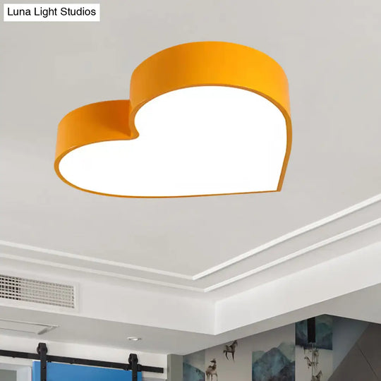 Led Ceiling Lamp For Boy Girl Bedroom - Modern Acrylic Flush Light In Candy Colors
