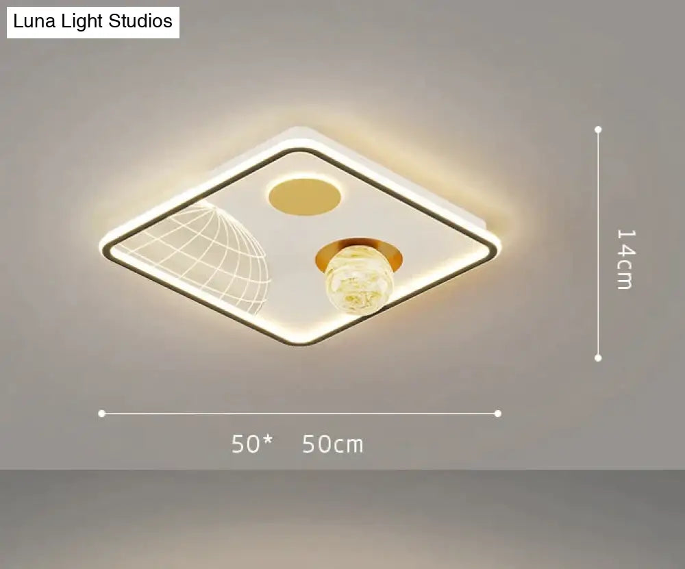 Led Ceiling Lamp Glass Living Room Dining Bedroom Modern Simple