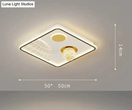 Led Ceiling Lamp Glass Living Room Dining Bedroom Modern Simple