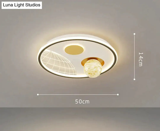 Led Ceiling Lamp Glass Living Room Dining Bedroom Modern Simple