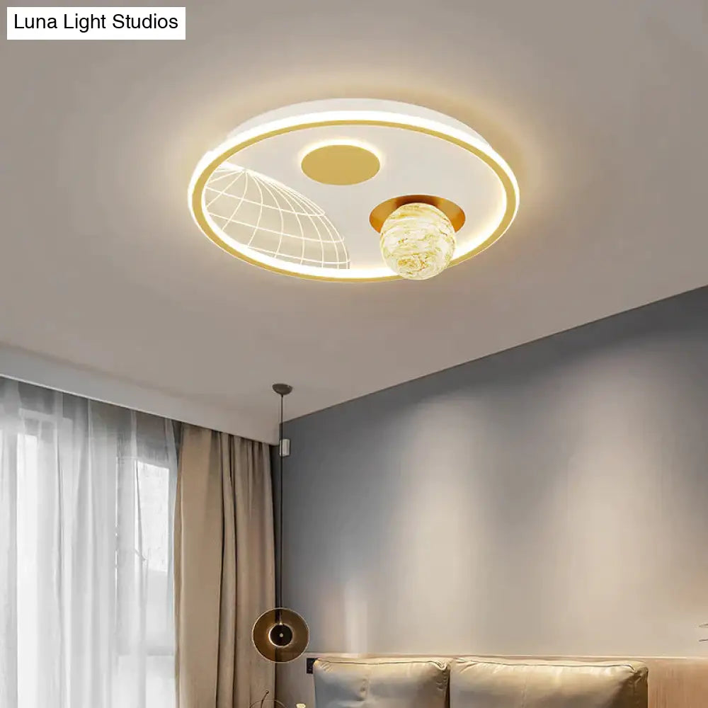 Led Ceiling Lamp Glass Living Room Dining Bedroom Modern Simple