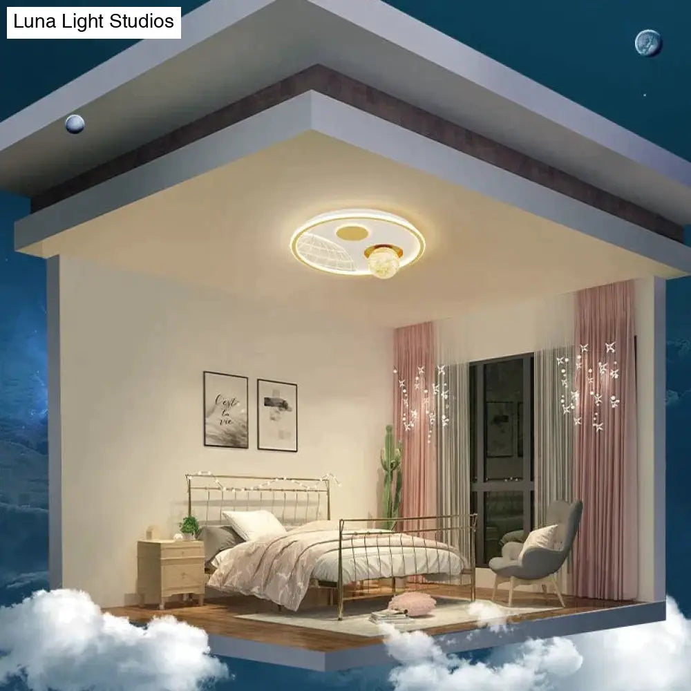 Led Ceiling Lamp Glass Living Room Dining Bedroom Modern Simple