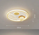 Led Ceiling Lamp Glass Living Room Dining Bedroom Modern Simple Gold / Circular Tri-Color Light