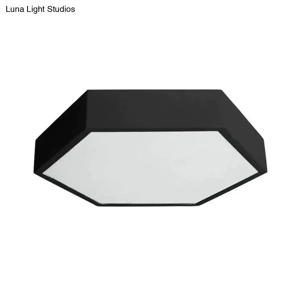 Led Ceiling Lamp Macaron 7 Color 15W Hexagon Surface Mounted Living Room Study Bedroom Nordic Light