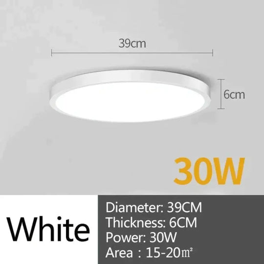 Led Ceiling Lamp Round Led Light 15W 20W 30W 50W Kitchen Luminaria Room Lights Modern Fixture