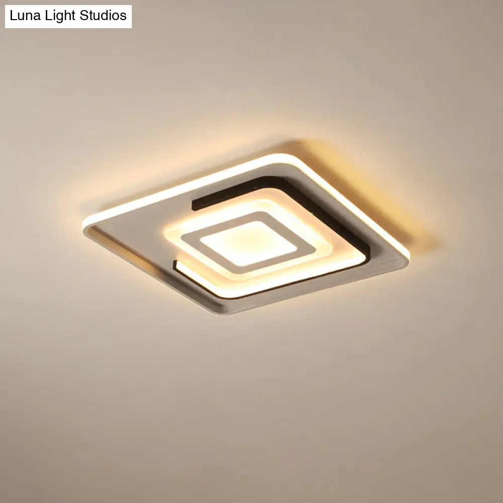Led Ceiling Lamp - Simple Style Acrylic Ultrathin Flush Mount In Warm Or White Light