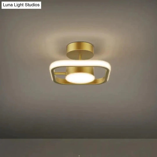 Led Ceiling Lamp With Copper Corridor