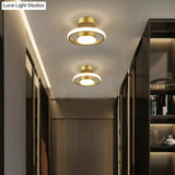 Led Ceiling Lamp With Copper Corridor