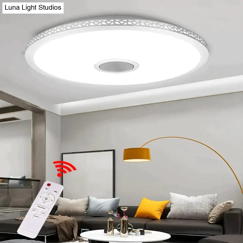 Led Ceiling Light Bluetooth And Music With Colourful Dimmer Rgb Remote Control For Living Room