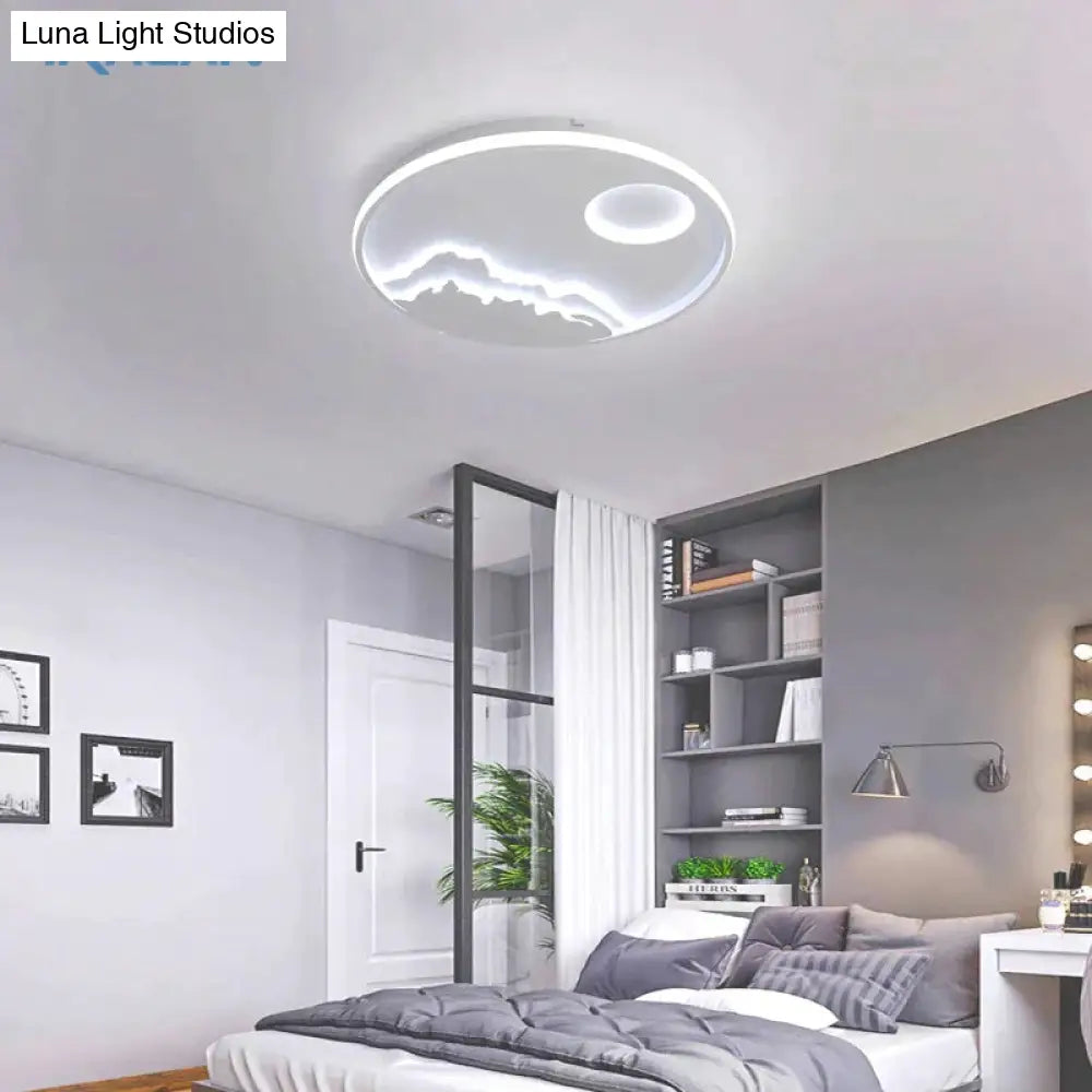 Led Ceiling Light Modern Nature Sunrise Design For Living Room Bedroom Kitchen Dining Lighting