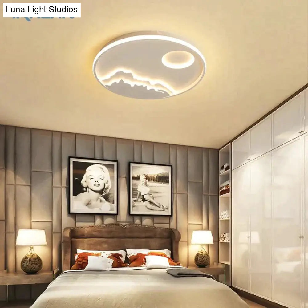 Led Ceiling Light Modern Nature Sunrise Design For Living Room Bedroom Kitchen Dining Lighting