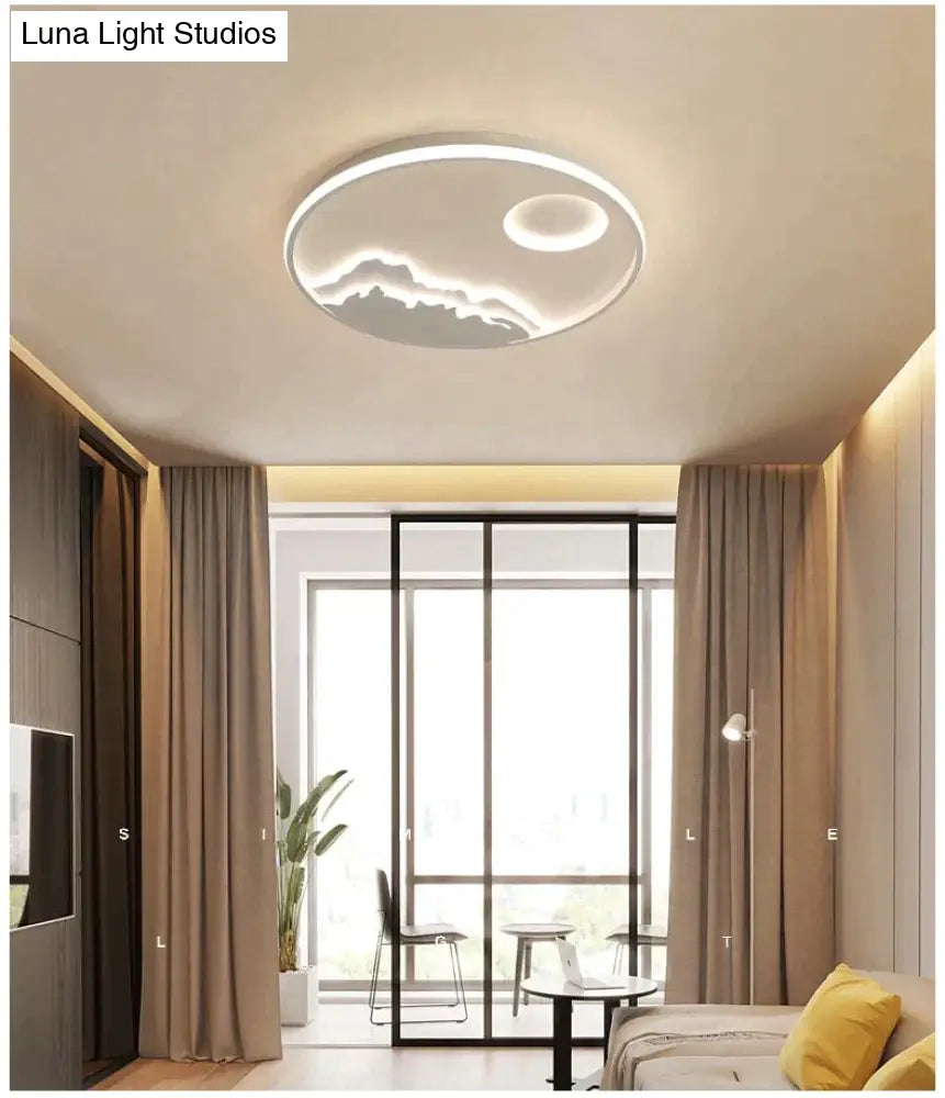 Led Ceiling Light Modern Nature Sunrise Design For Living Room Bedroom Kitchen Dining Lighting