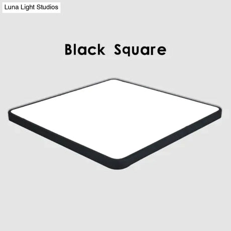 Led Ceiling Light Modern Panel Lamp Lighting Fixture Surface Mount Flush Remote Control Black Square