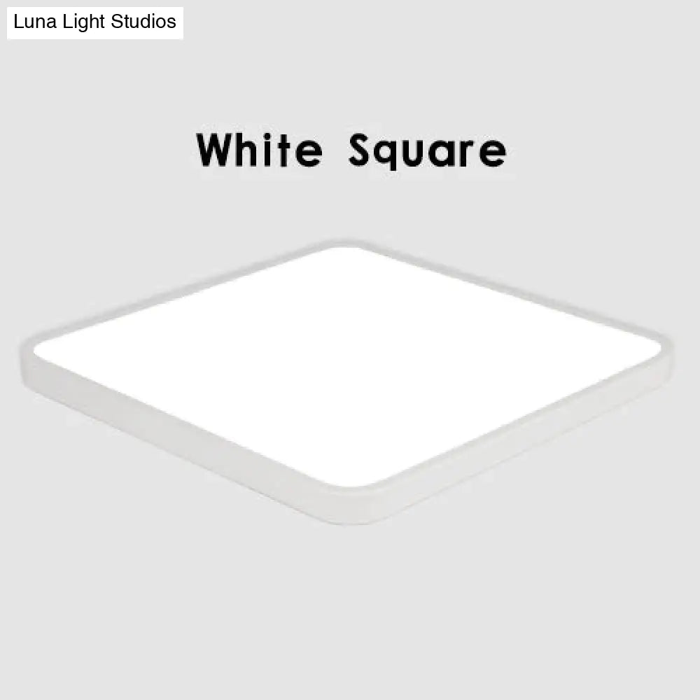 Led Ceiling Light Modern Panel Lamp Lighting Fixture Surface Mount Flush Remote Control White Square