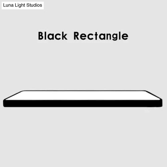 Led Ceiling Light Modern Panel Lamp Lighting Fixture Surface Mount Flush Remote Control Black