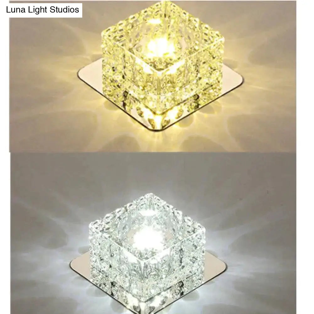 Led Ceiling Light Surface Mounted Crystal Aisle Lamp Lustre Modern For Living Room Indoor Bedroom