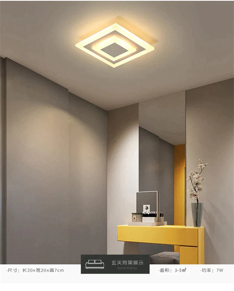Led Ceiling Lights Lampara Techo Dormitorio Dimmable Surface Mount Flush For Kitchen Corridor