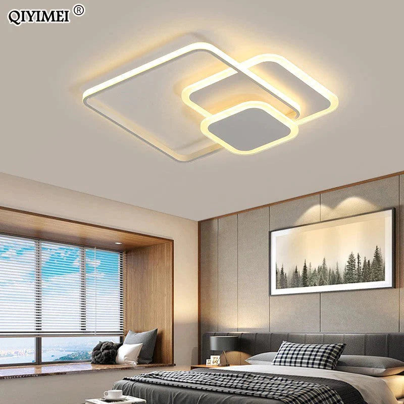 LED Ceiling Lights Living Room Bedroom Round Square Design Lighting Fixtures Dimmable Modern Dome Lamps Dero Lamparas De Techo