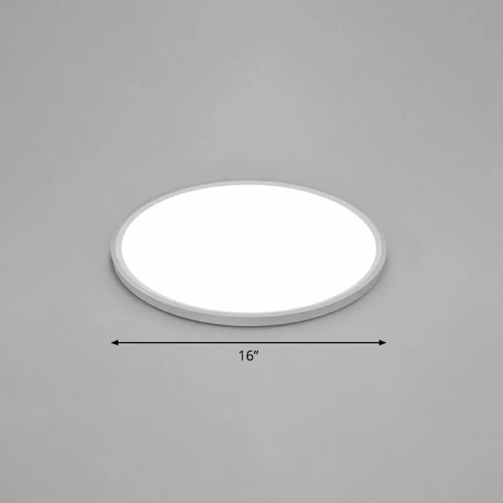 Led Ceiling Mount Fixture - Ultrathin & Simple Acrylic Flushmount Lighting In White / 16’