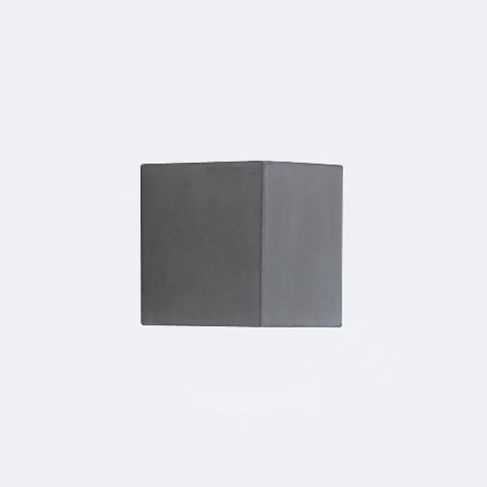 Led Cement Wall Sconce - Simple Rectangle Shape For Corridors Grey