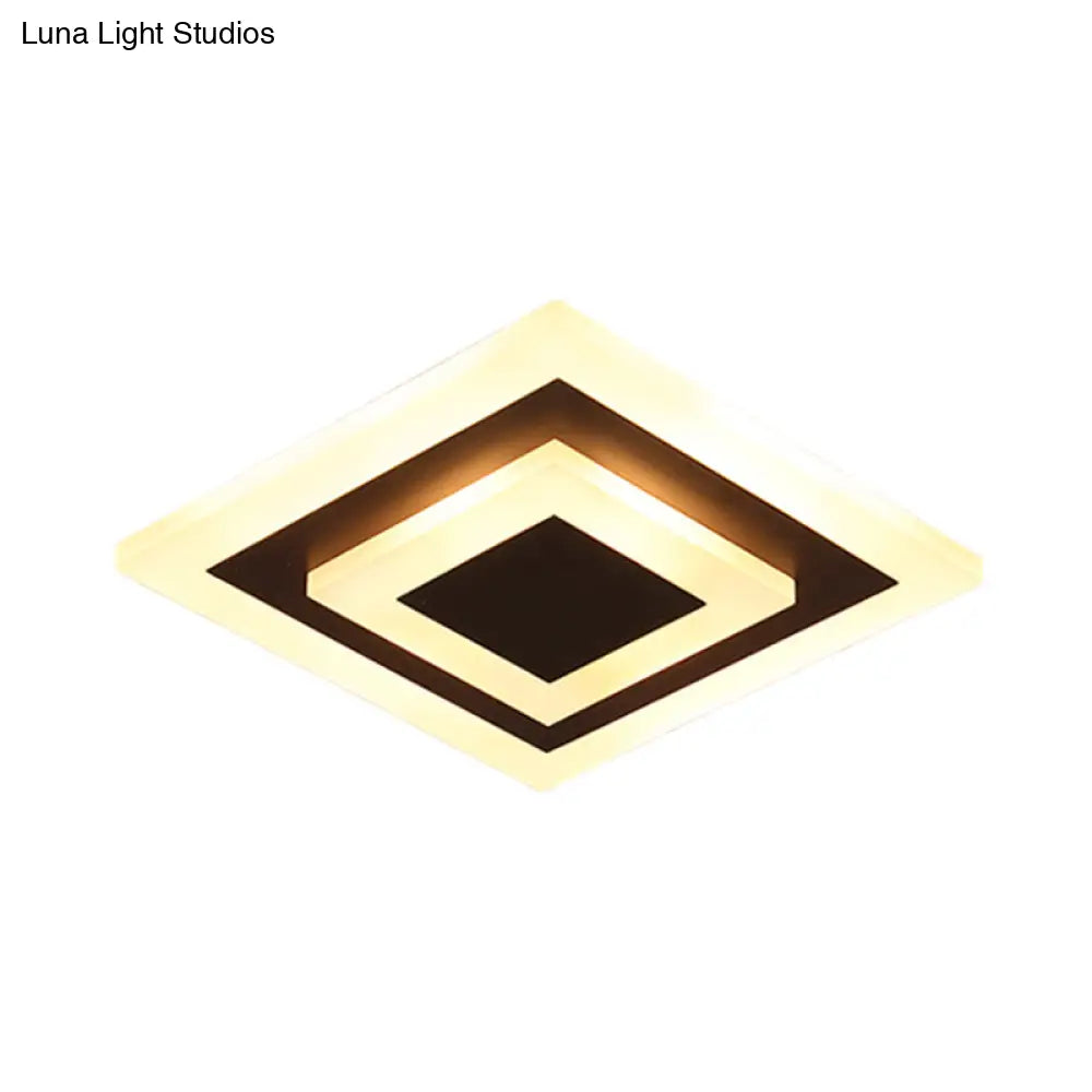 Led Corridor Ceiling Lamp - Modern Flushmount Lighting In White/Coffee With Warm/White/Natural