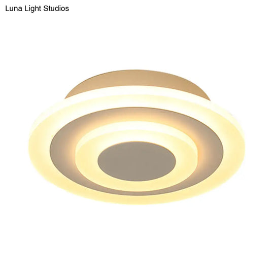 Led Corridor Ceiling Lamp - Modern Flushmount Lighting In White/Coffee With Warm/White/Natural Light