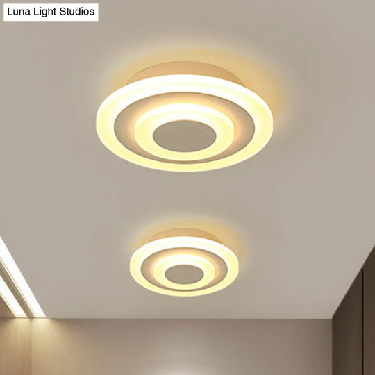 Led Corridor Ceiling Lamp - Modern Flushmount Lighting In White/Coffee With Warm/White/Natural