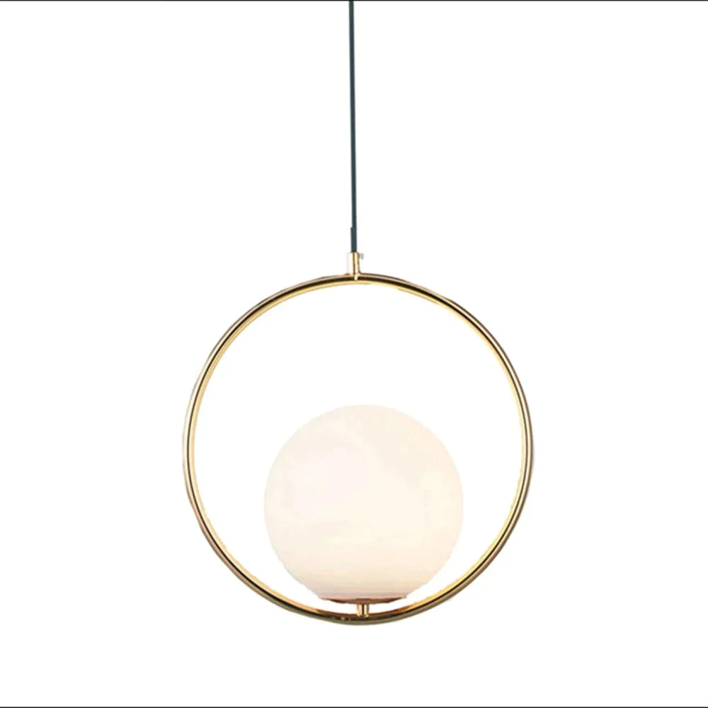 LED Creative Art Glass Ball Pendant Lights Modern Hanging Lamp E27 Black Gold Restaurant Bedroom Home Lighting Decorative