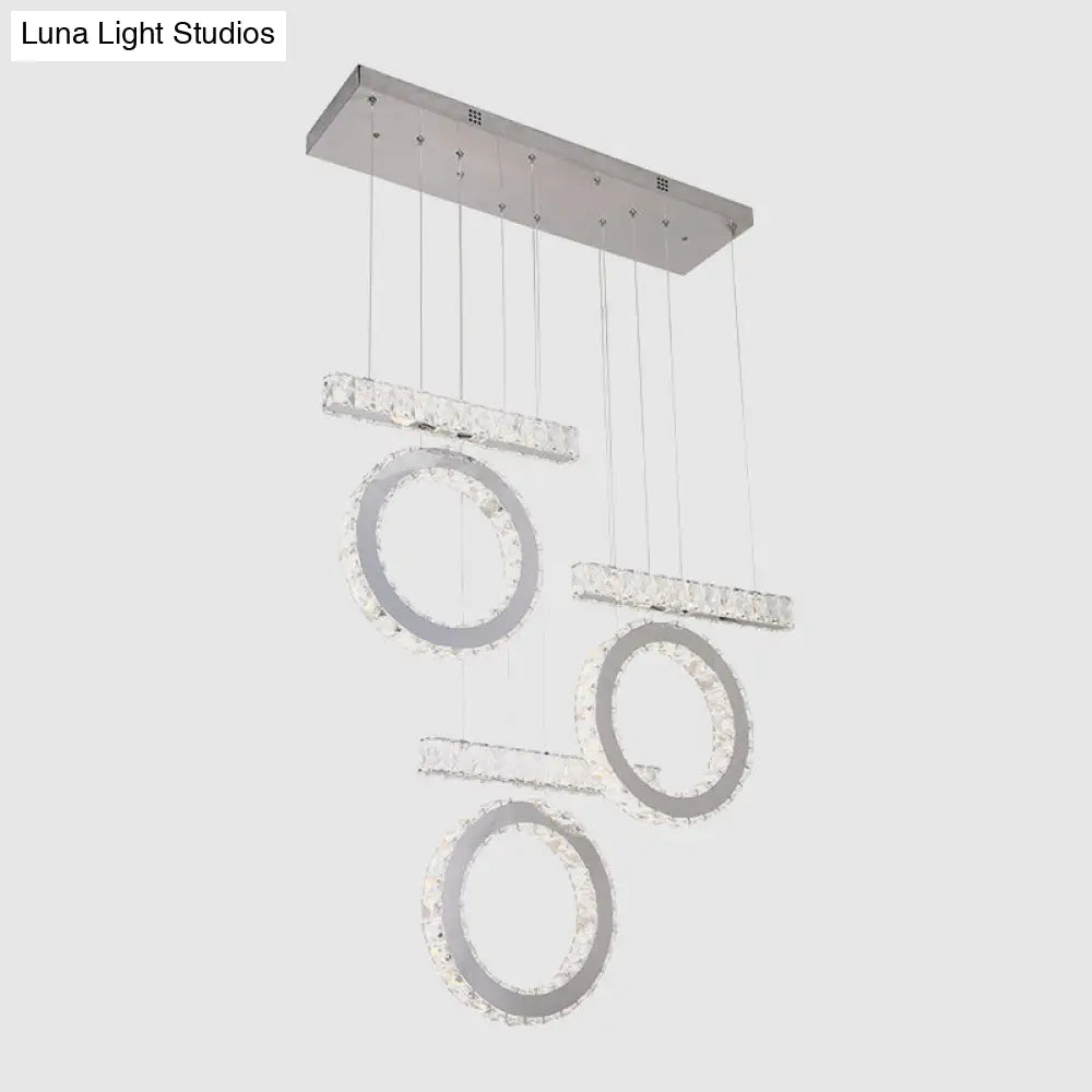 Led Crystal Pendant Light: Minimalist Clear And Stylish Perfect For Table