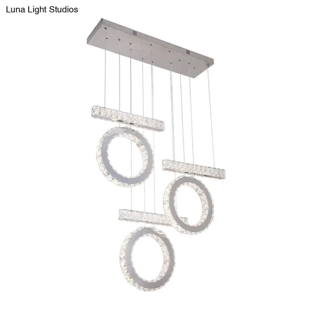 Led Crystal Pendant Light For Minimalist Table Decor