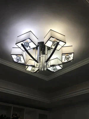 Led E27 Modern Iron Crystal Fabric Led Lamp.led Light.ceiling Lights.led Ceiling Lamp For Foyer