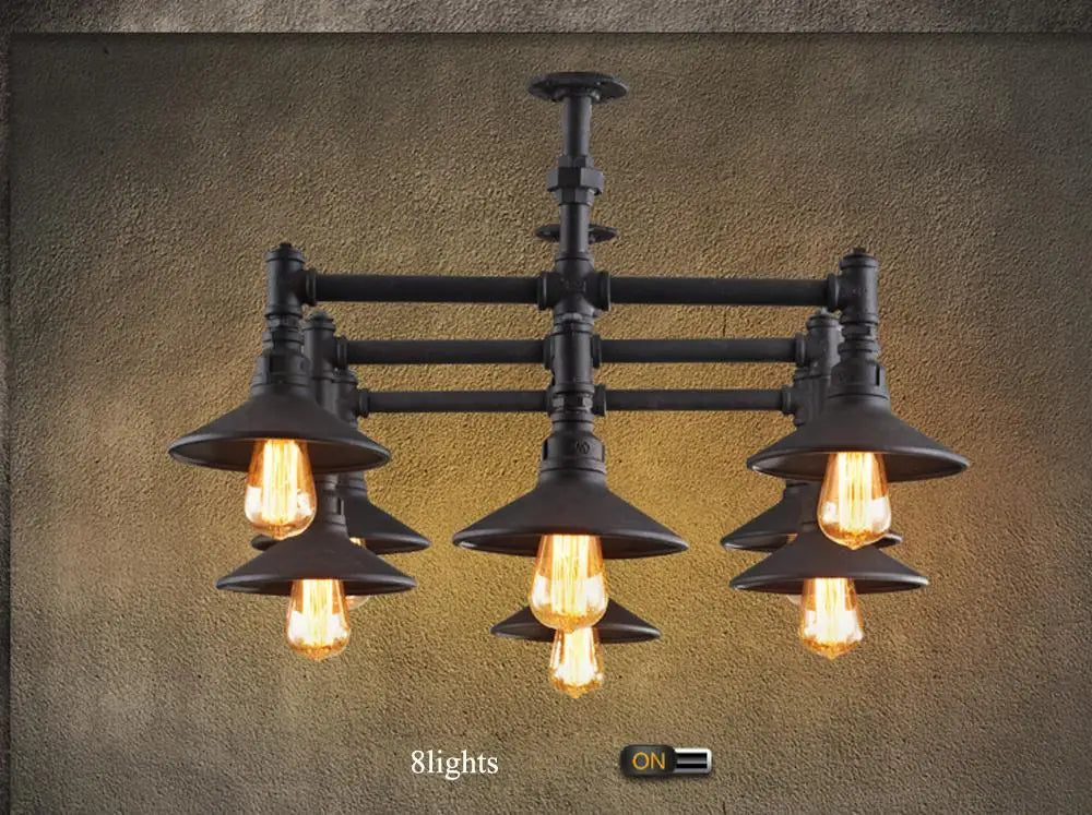 Led E27 Rustic Iron Pipe Led Lamp.led Light.pendant Lights.led Pendant Lamp For Foyer Dinning Room