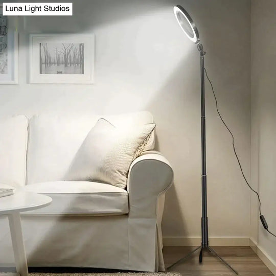 Led Floor Lamp Usb Ring Floor Light Tripod Annular 80Leds Standing For Video Youtube Photo Ringlight