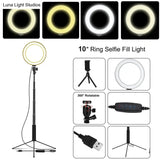 Led Floor Lamp Usb Ring Floor Light Tripod Annular 80Leds Standing For Video Youtube Photo Ringlight