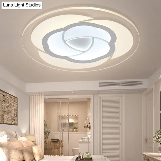 Led Flower Acrylic Flush Mount Bedroom Light With White Shade - 3 Sizes & Options / 8