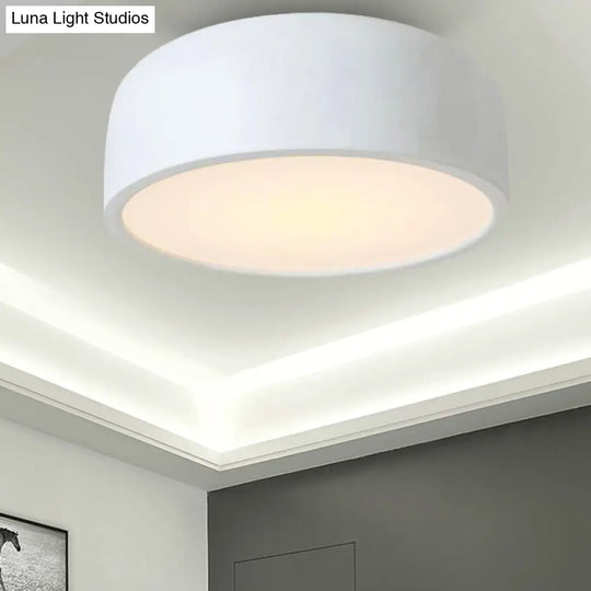 Led Flush Mount Ceiling Light For Modern Bedroom With Acrylic Dome Shade White / 14