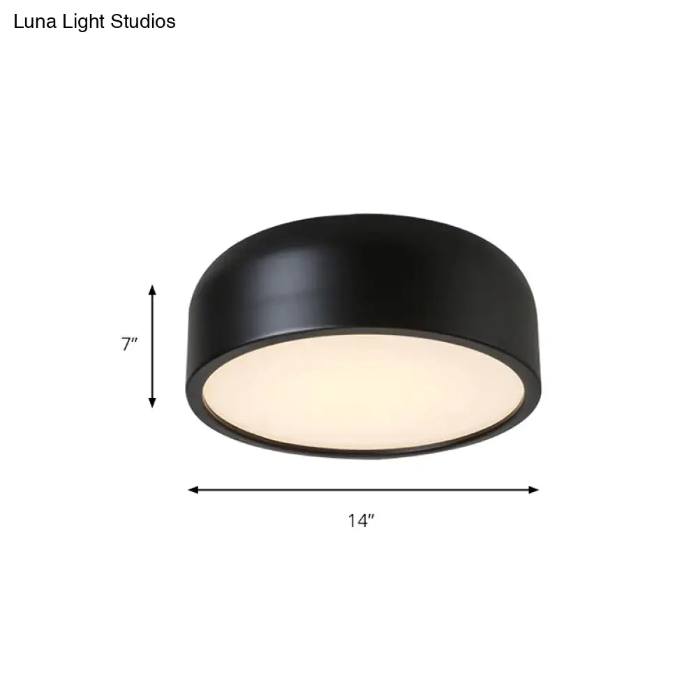 Led Flush Mount Ceiling Light For Modern Bedroom With Acrylic Dome Shade