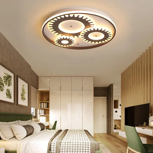 Led Flush Mount Ceiling Light In Contemporary White Acrylic Design For Kid’s Room Or Balcony 3 /