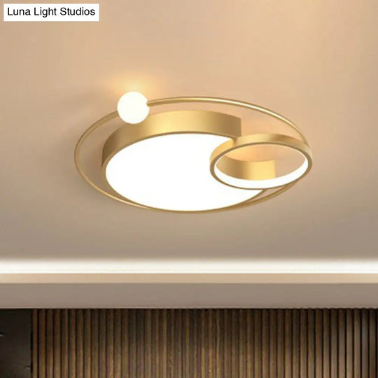 Led Flush Mount Ceiling Light - Modern Aluminum Bedroom Lighting