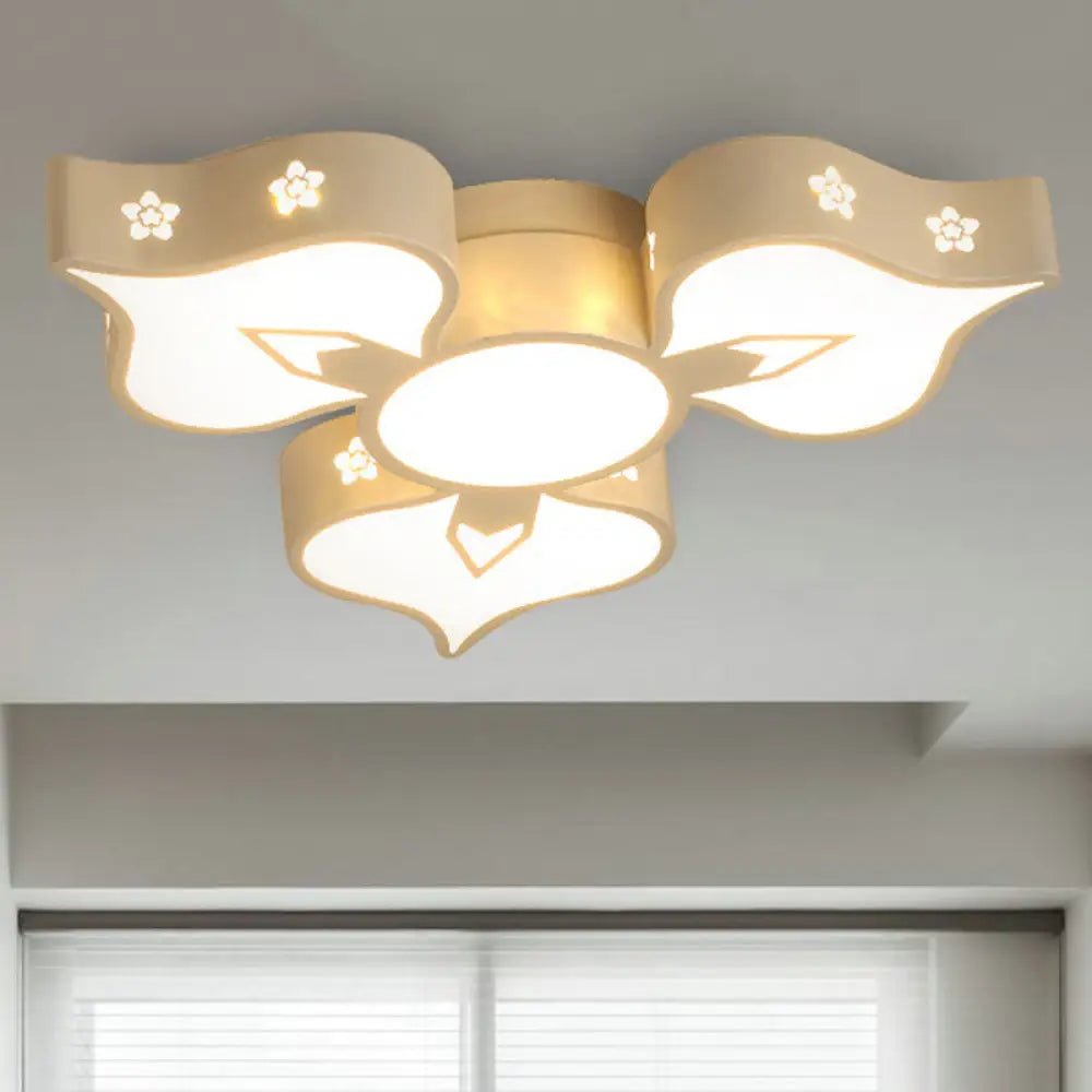 Led Flush Mount Light: White Blossom Ceiling Lamp For Living Room And Kids’ Spaces 3 /