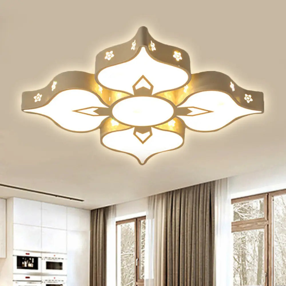 Led Flush Mount Light: White Blossom Ceiling Lamp For Living Room And Kids’ Spaces 4 /