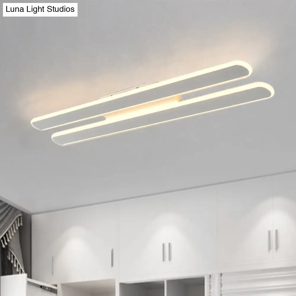 Led Flush Mount Light With Acrylic Shade - 3 Sizes & Warm/White Options Beige / White 18