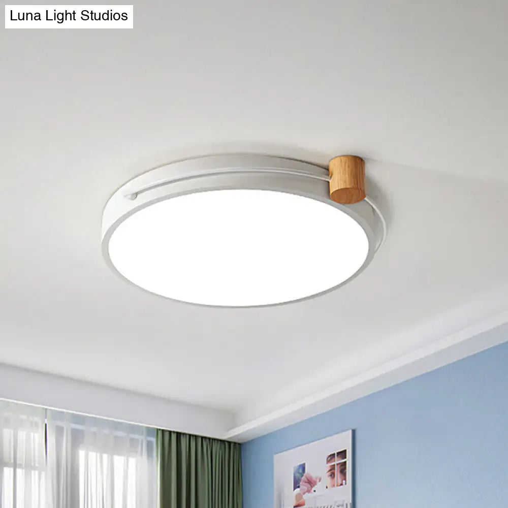 Led Flush Mount Lighting Fixture In Warm/White Light For Living Room Ceiling - Grey/White/Green