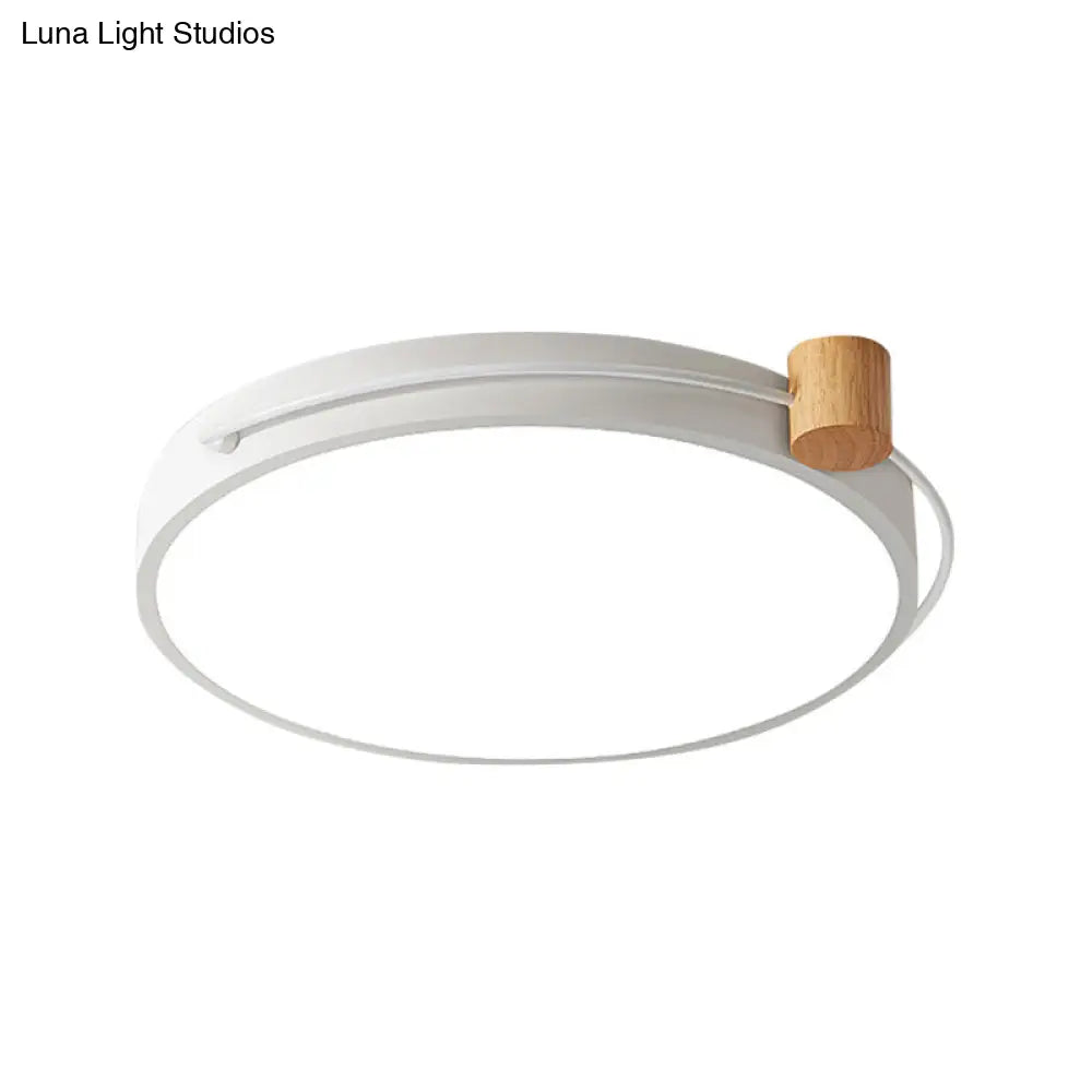 Led Flush Mount Lighting Fixture In Warm/White Light For Living Room Ceiling - Grey/White/Green