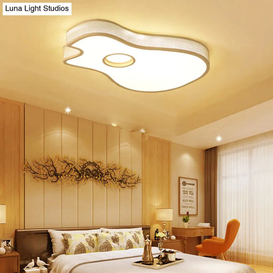 Led Guitar-Shaped Ceiling Light For Kids Rooms White / 18 Warm