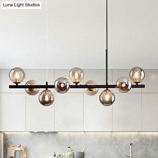 Led Island Pendant Light: Postmodern Glass Bubble Lamp For Dining Room