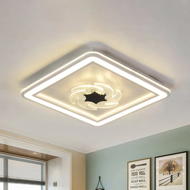 LED Kids Bedroom Ceiling Light with Whimsical Windmill/Flower Design ...