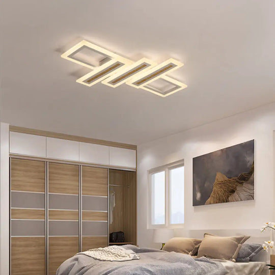 Led Linear Ceiling Lighting - Metal White Flush Mount Light Diffuser Included Multiple Sizes